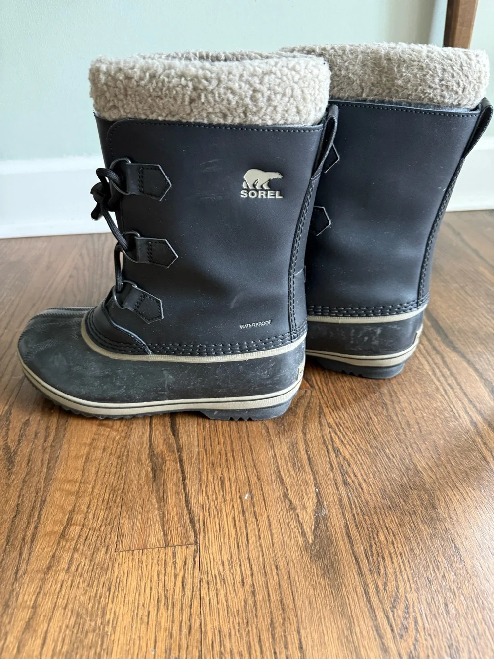 Sorel Kids’ Size 7. Black Waterproof Winter Boots.